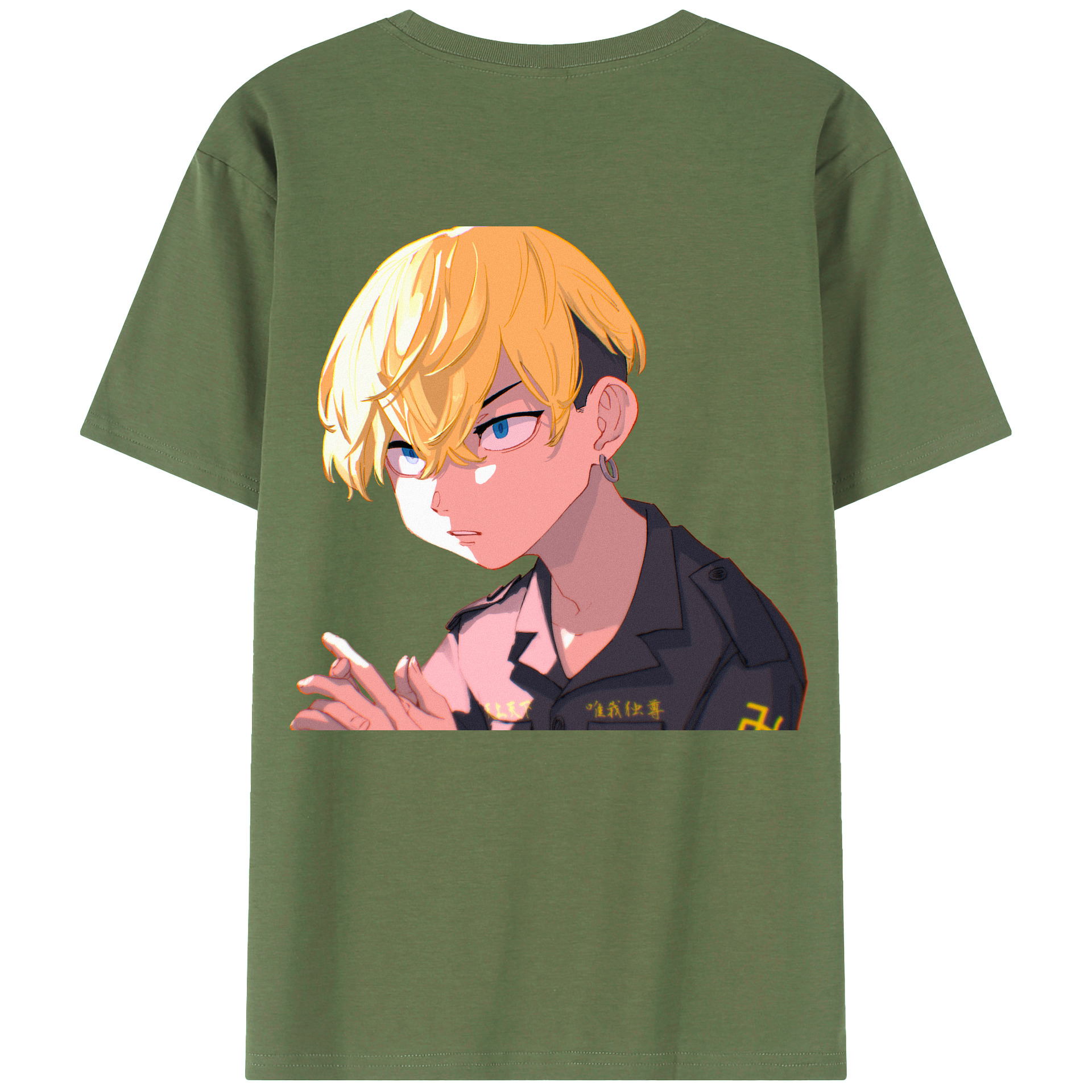 （画像用） 東京リベンジャーズ Tokyo Revengers 綿100％ メンズ半袖Tシャツ（バックプリント） 通気性
